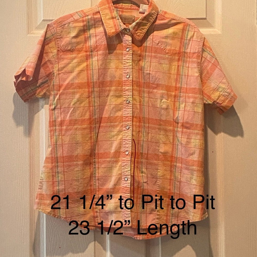 Orange Plaid Women’s Shirt